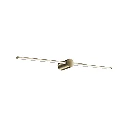Luminaria de pared FILO IP44, latón cepillado 