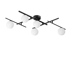 ceiling luminaire ATLAS 5 flames G9 IP20, black dimmable