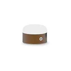 Lámpara de mesa a pilas MIGNON IP20, marrón café regulable