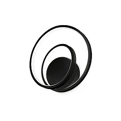 Luminaria de pared OZ AP ON-OFF redondo, on/off IP20, negro mate 