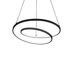 Luminaria colgante OZ D60 ON-OFF redondo, on/off IP20, negro mate 