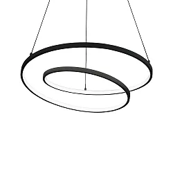 Luminaria colgante OZ D80 ON-OFF redondo, on/off IP20, negro mate 