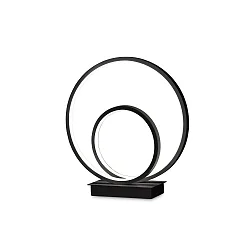 Luminaria de mesa OZ TL ON-OFF redondo, con interruptor IP20, negro mate 