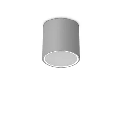 outdoor ceiling luminaire TECHO PL1 D15 ROUND down, round, rigid, with lamp socket GU10 IP54, grey