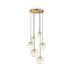pendant luminaire EQUINOXE 6 flames G4 IP20, amber 