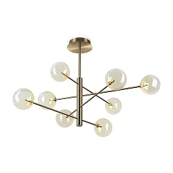 pendant luminaire EQUINOXE 8 flames G4 IP20, amber 