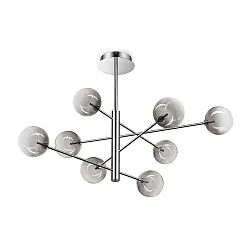 pendant luminaire EQUINOXE 8 flames G4 IP20, smoky colour 
