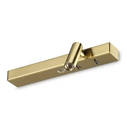 wall luminaire BONNE NUIT-2 with switch IP20, brass 