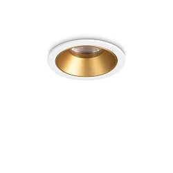 Luminaria empotrable para techos GAME TRIM ROUND 58MM redondo, rígido, UGR < 19, conmutable IP40/IP20, dorado, blanco 