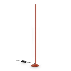 floor lamp DORICA PT1 1 flame, with cord dimmer, fluted IP20, orange dimmable