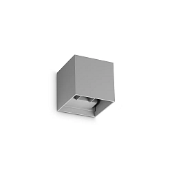 Luminaria de pared para exteriores ATOM UP/DOWN 10CM Arriba-Abajo, forma de cubo, ajustable IP54, gris 