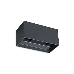Luminaria de pared para exteriores ATOM UP/DOWN 20CM Arriba-Abajo, angular, ajustable IP54, antracita 