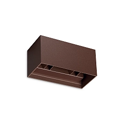 Luminaria de pared para exteriores ATOM UP/DOWN 20CM Arriba-Abajo, angular, ajustable IP54, marrón café 