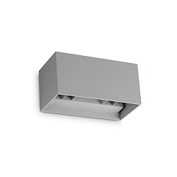 Luminaria de pared para exteriores ATOM UP/DOWN 20CM Arriba-Abajo, angular, ajustable IP54, gris 