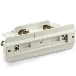 Conector longitudinal trifásico CLASSIC, brillante, blanco