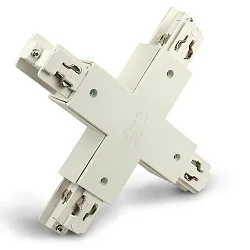 Conector en X trifásico CLASSIC, brillante, blanco