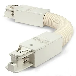Conector flexible trifásico CLASSIC, brillante, blanco