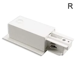 Alimentador trifásico CLASSIC conductor de protección derecho, blanco mate