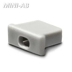 Accessory for profile MINI-AB10 - endcap, silver, incl. cable opening