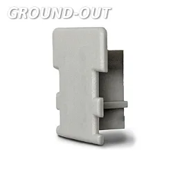 Accessory for profile GROUND-OUT10 - endcap, silver, closed