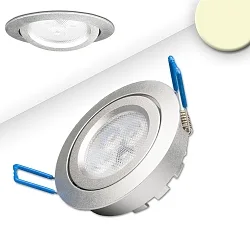 Luminaria empotrable IP40, plata regulable 8W 700lm 2700K 72° 72° CRI 80-89