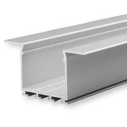 Perfil empotrable WING20, aluminio