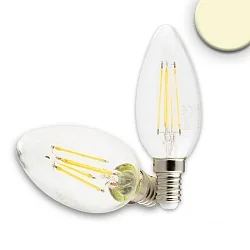 Filamento luminoso en forma de vela regulable E14 4W 350lm 2700K 360° CRI 80-89 regulable