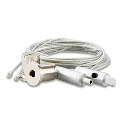 Accessory for cable sluice TUNNEL - suspension system with steel wire rope, 150cm, silver