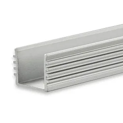 LED surface mount profile SURF12 BORDERLESS, aluminium, 200cm, anodized aluminium