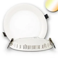 Luz downlight plano IP20, blanco regulable