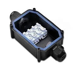 Unión para cables 4 polos, negro