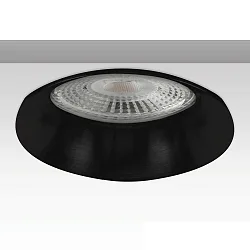 recessed mounting frame SLIM ROUND for GU10 / MR16, Ø 6.9cm, excl. socket, excl. lamps, aluminium, black