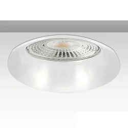 recessed mounting frame SLIM ROUND for GU10 / MR16, Ø 6.9cm, excl. socket, excl. lamps, aluminium, white