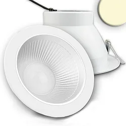 LED downlight REFLECTOR, UGR<19, suitable for offices, IP52, Ø 23.4cm, CRI >95, white, 30W 3000K 2450lm 60°