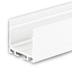 LED surface mount profile SURF24, aluminium, 200cm, white RAL 9010