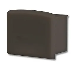Accessory for profile SURF12 BORDERLESS with COVER3 - endcap (1 pc.), PVC, EC10B, black, closed