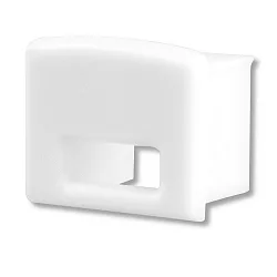 Accessory for profile SURF12 BORDERLESS with COVER3 - endcap (1 pc.), PVC, EC11W, white, with cable opening