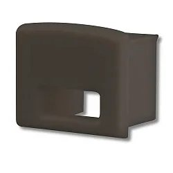 Accessory for profile SURF12 BORDERLESS with COVER3 - endcap (1 pc.), PVC, EC11B, black, with cable opening