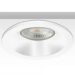 recessed mounting frame for GU10 / MR16, set back, IP54, round, Ø 8.5cm, with glass lens, excl. lamps, white