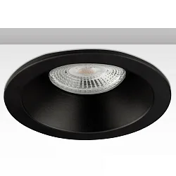 recessed mounting frame for GU10 / MR16, set back, IP54, round, Ø 8.5cm, with glass lens, excl. lamps, black