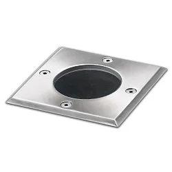 Outdoor in-ground spot for GU10, IP67, walkable, aluminium, excl. lamps, square, 10.8 x 10.8cm