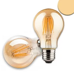 Filamento luminoso en forma estándar VINTAGE LINE A60 regulable claro E27 8W 500lm 2200K 360° CRI 80-89 regulable