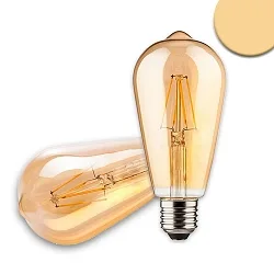 Bombillas Edison en forma de pera VINTAGE LINE ST64 regulable claro E27 8W 550lm 2200K 360° CRI 80-89 regulable