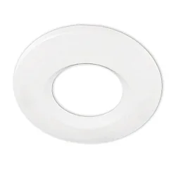 Round aluminium cover for recessed spot Sys-68, with beveled edge, matt white