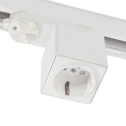 Adaptador de toma de corriente trifásica CLASSIC + S1, blanco