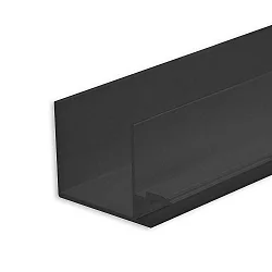 Perfil de construcción en seco SCHATTENFUGE 8, negro, anodizado
