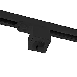 Adaptador de toma de corriente trifásica CLASSIC + S1, negro mate