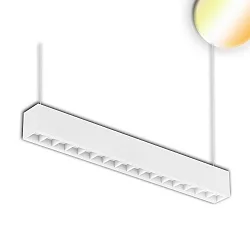 LED surface mount / hanging lamp Linear Raster 20W, stackable, 60.4cm, ColorSwitch 3000|3500|4000K, 2000lm 100°, white