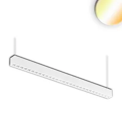 LED surface mount / hanging lamp Linear Raster 40W, stackable, 120.4cm, ColorSwitch 3000|3500|4000K, 4800lm 100°, white