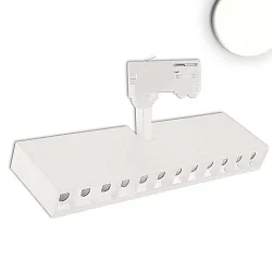 LED 3-phase track grid-spot, length 32.15cm, 35W, 45°, CRi >90, rotatable, tiltable, 4000K 3000lm, matt white